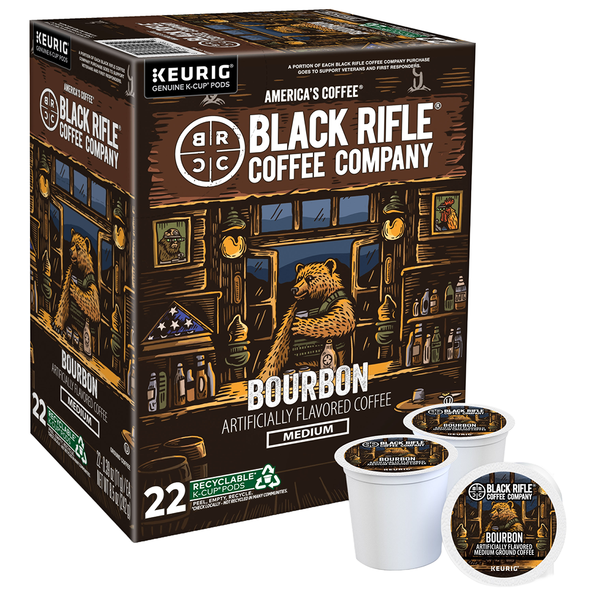 Bourbon Coffee, K-Cups - 22CT
