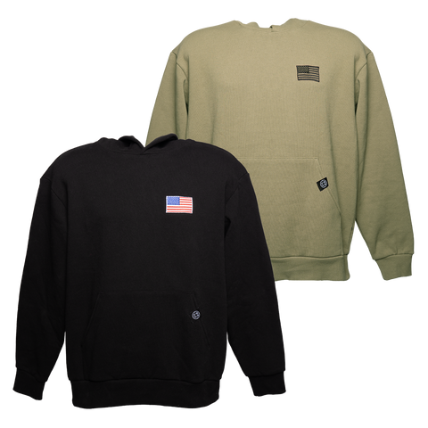 USA Flag Premium Heavyweight Pullover Hoodie