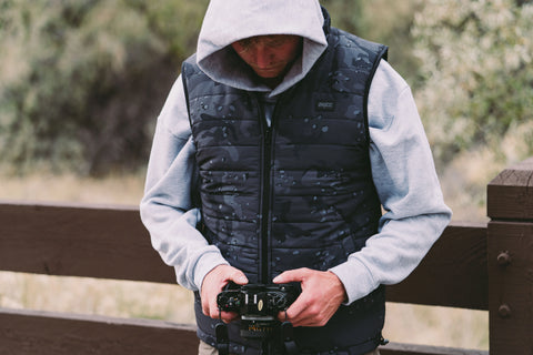 BRCC PVC Patch Reversible Matte Puff Vest