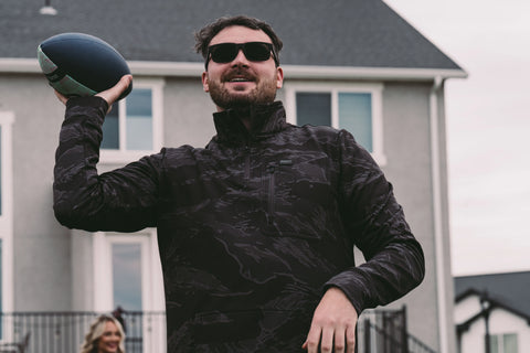 MO Grenade Waffle Fleece Quarter Zip Pullover