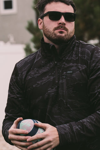 MO Grenade Waffle Fleece Quarter Zip Pullover